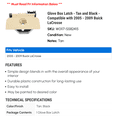 thumbnail image 2 of Glove Box Latch - Tan and Black - Compatible with 2005 - 2009 Buick LaCrosse 2006 2007 2008, 2 of 2
