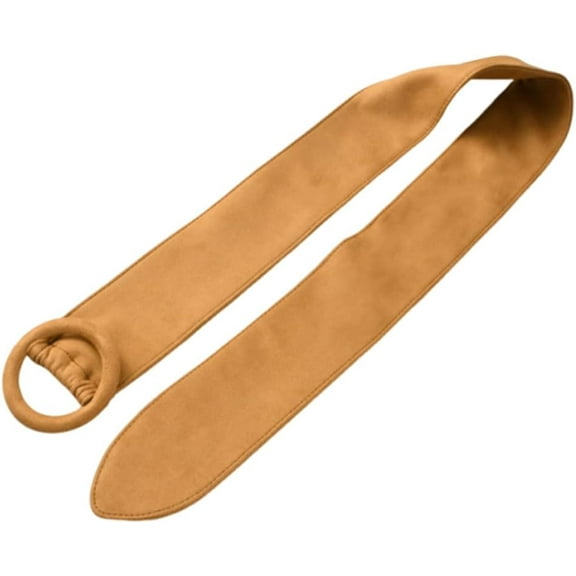 Velvet Women Overcoat Waist Belt Wide Decorated Coat Belt Band Sandy Brown Adjustable Cinch Tie Sash Wrap Corset Waistband Replacements with Buckle for Slim Outerwear Windbreaker Dress 1pc