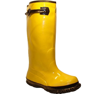 CLC Yellow & Black Size 12 Fabric Lined Over The Shoe Slush Rubber Boot R20012 