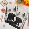 thumbnail image 3 of Black Bear Kitchen Towels Set of 4, Farmhouse Forest Animals Vintage Soft Microfiber Dish Towels, Absorbent Quick-Dry Washable Dishcloths for Kitchen Cleaning, Drying Dishes, 18x28 Inches, 3 of 9