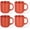 4 pcs Mug Set, variant on 18 oz Coffee Mugs Set of 4, Modern Ceramic Coffee Cups Set with Handle, Large Coffee Mugs for , Latte, Milk, Cocoa, Rustic Matte , Microwave & Dishwasher Safe(Terracotta Blush)