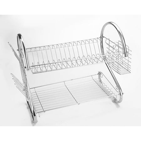Generic 2 Tier Dish Rack Dish Drying Rack Kitchen Rack Bowl Rack Cup