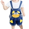 thumbnail image 5 of ZHUASHUM Pants For Boys Girls Toddler Cute Cartoon Jean Summer Children'S Pants Baby Jumpsuit Monkey Outfit Suspenders Denim Shorts 18-24 Months H, 5 of 9