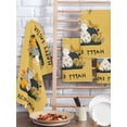 thumbnail image 2 of Easter Eggs Kitchen Dish Towels for Drying Dishes Set of 4, Rabbit Spring Botanical Wildflowers Bunny Orange Waffle Weave Microfiber Hand Tea Bathroom Towels Quick Dry & Absorbent Towel 15.7x23.6, 2 of 7