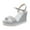 Silver, variant on CQONEPT Platform Wedge Sandals for Women Dressy Summer Wedge Sandals Buckle Straps Platform Comfort High Heel Wedges Dress Open Toe Sandals Size 6 Silver