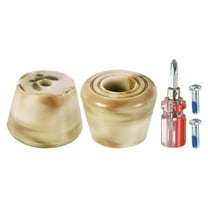 Uxcell Roller Skate Toe Stops with Screwdriver 82A Rubber Brake Stoppers Block, Mixed Brown White 1 Pair