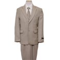 thumbnail image 1 of 2 Button Front Closure Interior Pick Stitching Boys Suits  Beige - 10, 1 of 1