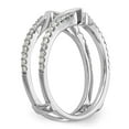 thumbnail image 6 of 14K White Gold Ring Band Wedding Diamond Round Guard, 6 of 7