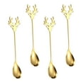 thumbnail image 2 of Miangastore 4Set Gold Plated Tea Spoons 304 Stainless Steel Serving Food Friends Gift Giving, 2 of 9