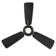 thumbnail image 3 of Mykonos Indoor and Outdoor 3-Blade Smart Ceiling Fan 52in Matte Black with 3000K LED Light Kit and Remote Control, 3 of 7