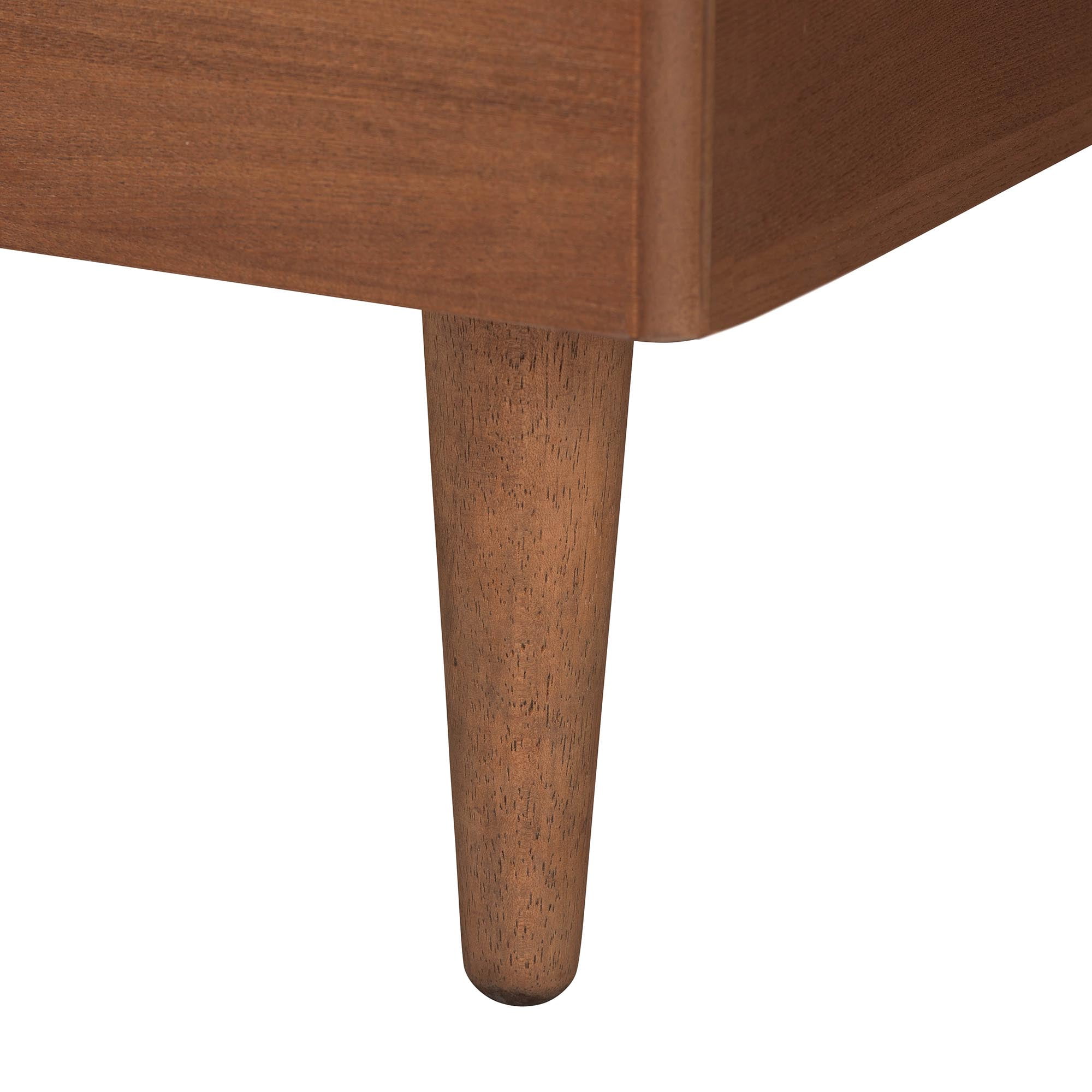 Baxton Studio Garron Mid-Century Platform bed, King, Walnut Brown