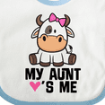 thumbnail image 4 of Inktastic My Aunt Loves Me Girl Cow Girls Baby Bib, 4 of 4
