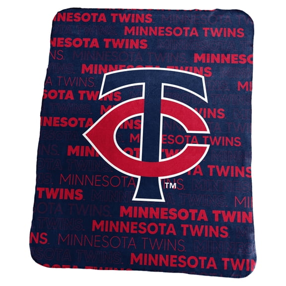Logo Brands Minnesota Twins 50" x 60" Classic Fleece Throw Blanket