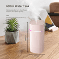 thumbnail image 6 of AWLYLNLL humidifiers for bedroom, 600ml Desk Humidifiers, Whisper-Quiet Operation and Night Light Function, Two Spray Modes for Babies Room, Office, Home (Pink), 6 of 7
