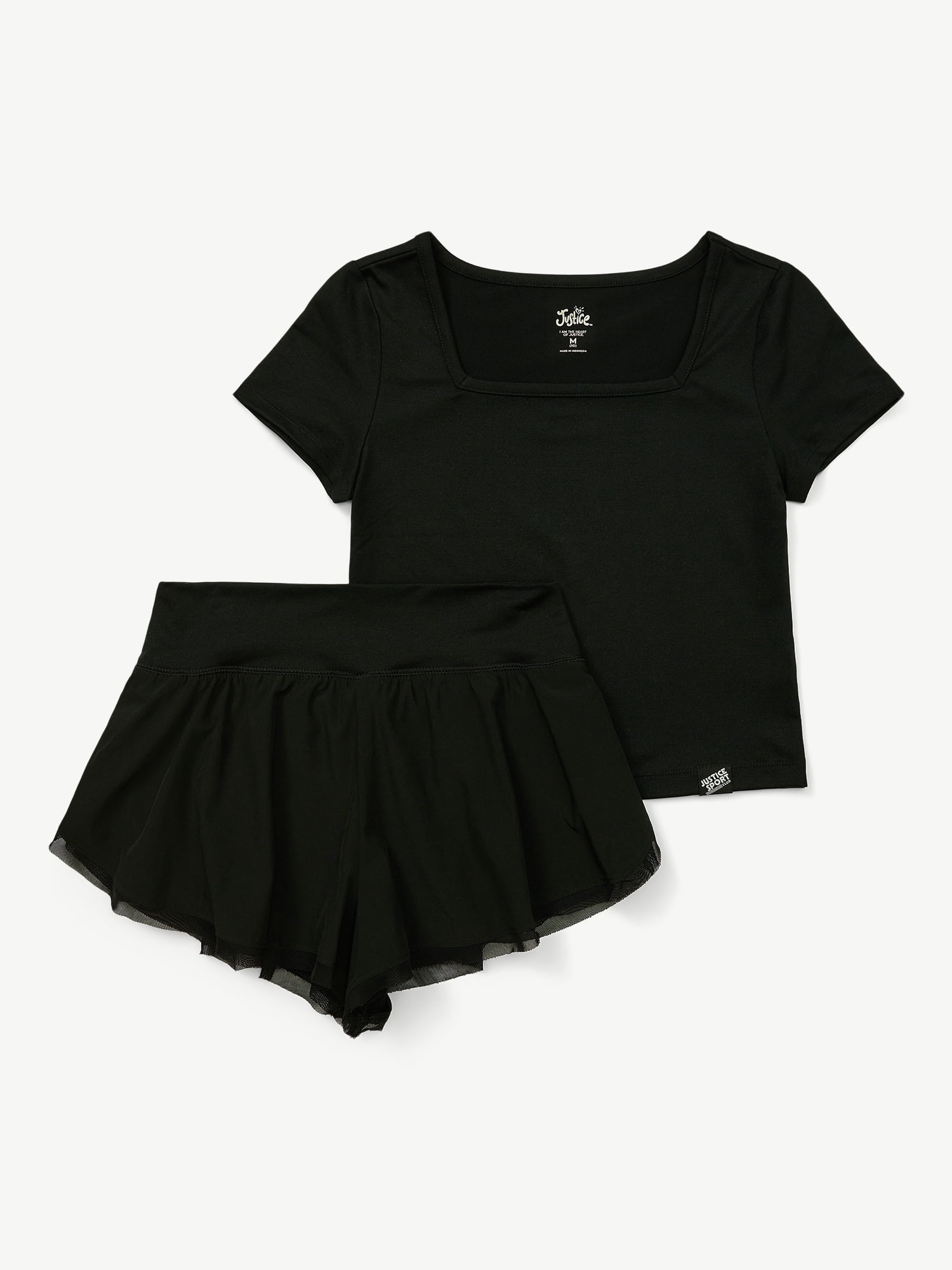 Justice Girls Mesh Hem Tulip Short Set, Sizes XS - XLP