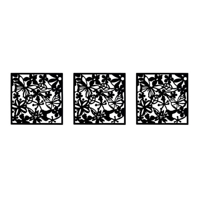 Youkk 4piece Hanging Divider Screens Modern For Room Separation Lightweight And Durable Easy To Assemble Multi-functional Black Butterflies 3Set