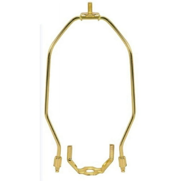 11 Inches heavy duty harp fitter for lamp shades polished brass