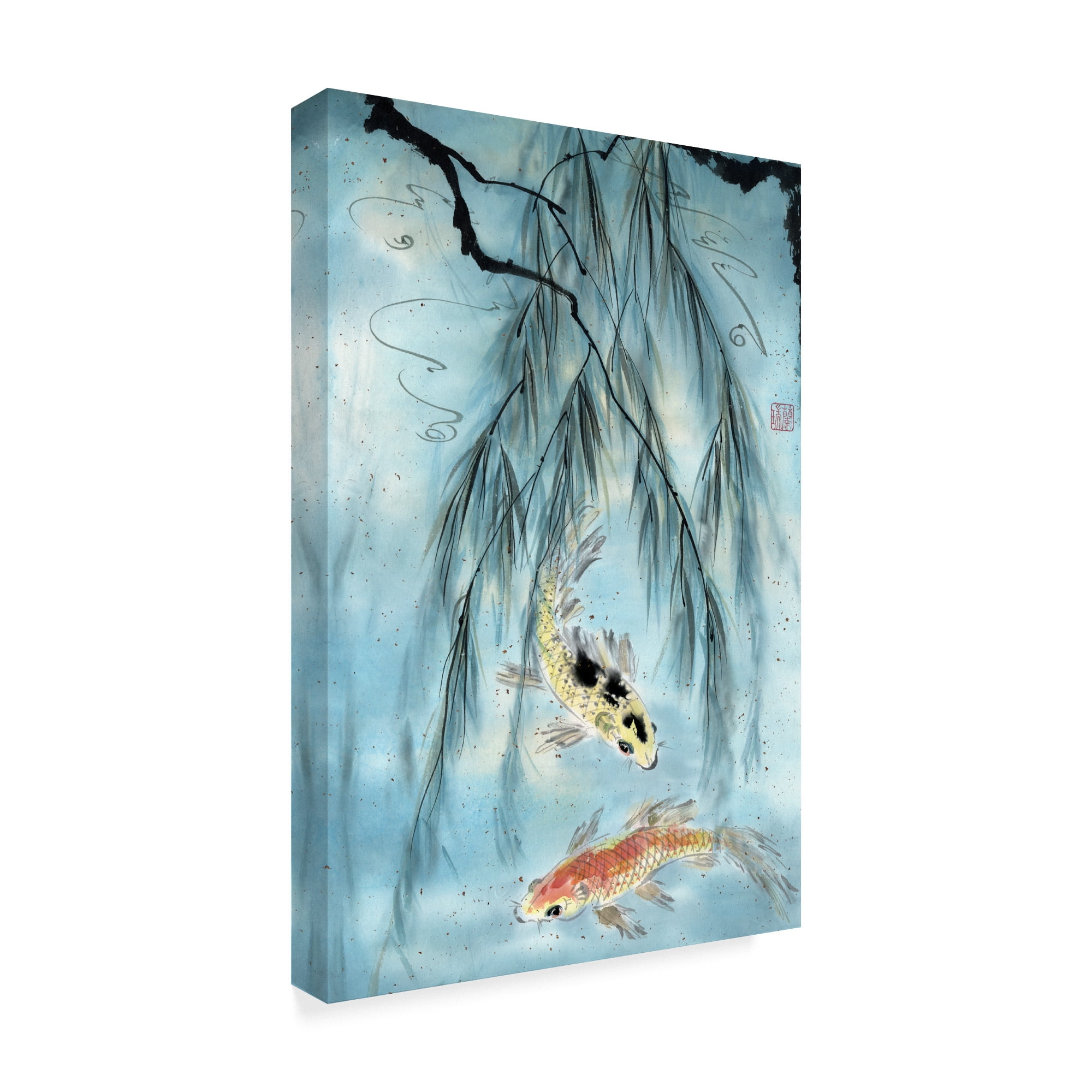 Trademark Fine Art 'Asian Golden Koi ' Canvas Art by Nan Rae