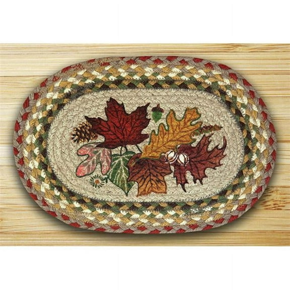 Earth Rugs 81-024AL Printed Oval Swatch - Autumn Leaves