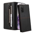 thumbnail image 3 of Compatible WIth Samsung Galaxy S20 FE Wallet Case,Magnetic Closure,Flip Folding Kickstand,With Card Slots,[RFID Blocking],With Shoulder Strap&Lanyard,PU Leather+TPU Shockproof Phone Case,Black, 3 of 9