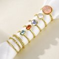 thumbnail image 4 of Boho Retro Stackable Rings Sets for Teen Girls Women,Peak Sea Wave Compass Turquoise Rhinestone Knuckle Joint Finger Kunckle Nail Ring Sets, 4 of 5
