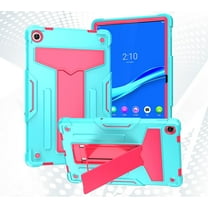 Epicgadget Case for Lenovo Tab M10 Plus (3rd Gen) 10.6" (TB-125F/TB-128F) - Heavy Duty Hybrid Cover Case with Kickstand for Lenovo Tab M10 Plus 10.6 Inch 2022 Released (Teal/Pink)