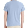 thumbnail image 4 of Hanes EcoSmart Men's Short Sleeve T-Shirt, Crewneck Classic Fit Tee, Cotton-Poly, Light Blue, M, 4 of 5