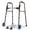 Gray, variant on Specared Folding Walker for Seniors, Lightweight Rolling Walker with 8 Height Adjustments, One-Hand Folding, 300lbs Capacity for Elderly Adults and Handicap, Red
