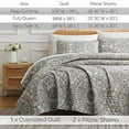 thumbnail image 4 of Southshore Fine Living, Inc. Ashanti Collection Oversized Quilt Twin Bedding Set Lightweight, Soft Coverlet Bedspread 2-Piece with one Matching sham (69 in Wide x 98 in Long), Grey, Twin/Twin XL, 4 of 8