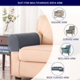 thumbnail image 4 of RUseeN Stretch Armrest Covers Spandex Arm Covers 2 Pcs for Chairs Couch Sofa Armchair Slipcovers for Recliner Sofa with Velcro 4 pcs (Gray), 4 of 7