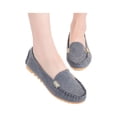 thumbnail image 3 of SIMANLAN Womens Loafers Slip On Boat Shoe Flat Flats Women Lightweight Casual Shoes Ladies Hand-Stitching Moccasin Gray 5.5, 3 of 3