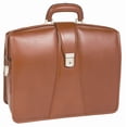 thumbnail image 1 of Maletín Leather Partners para portátil McKlein Harrison de 17 pulgadas, color marrón, 1 of 6