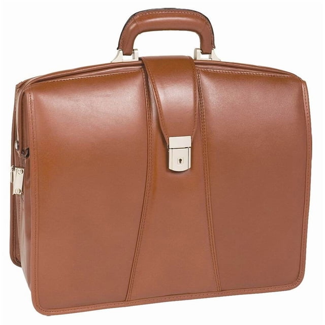 Maletín Leather Partners para portátil McKlein Harrison de 17 pulgadas, color marrón