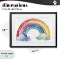 thumbnail image 4 of Stupell Industries Eclectic Colorful Rainbow with White Stars Black Framed Print Under Glass, 20 x 14, by Creative Studio, 4 of 8