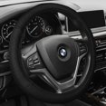 thumbnail image 2 of FH Group Cloth Car Steering Wheel Cover for Sedan, SUV, Van, Fits 14.5" - 15.5" - Black, 2 of 4