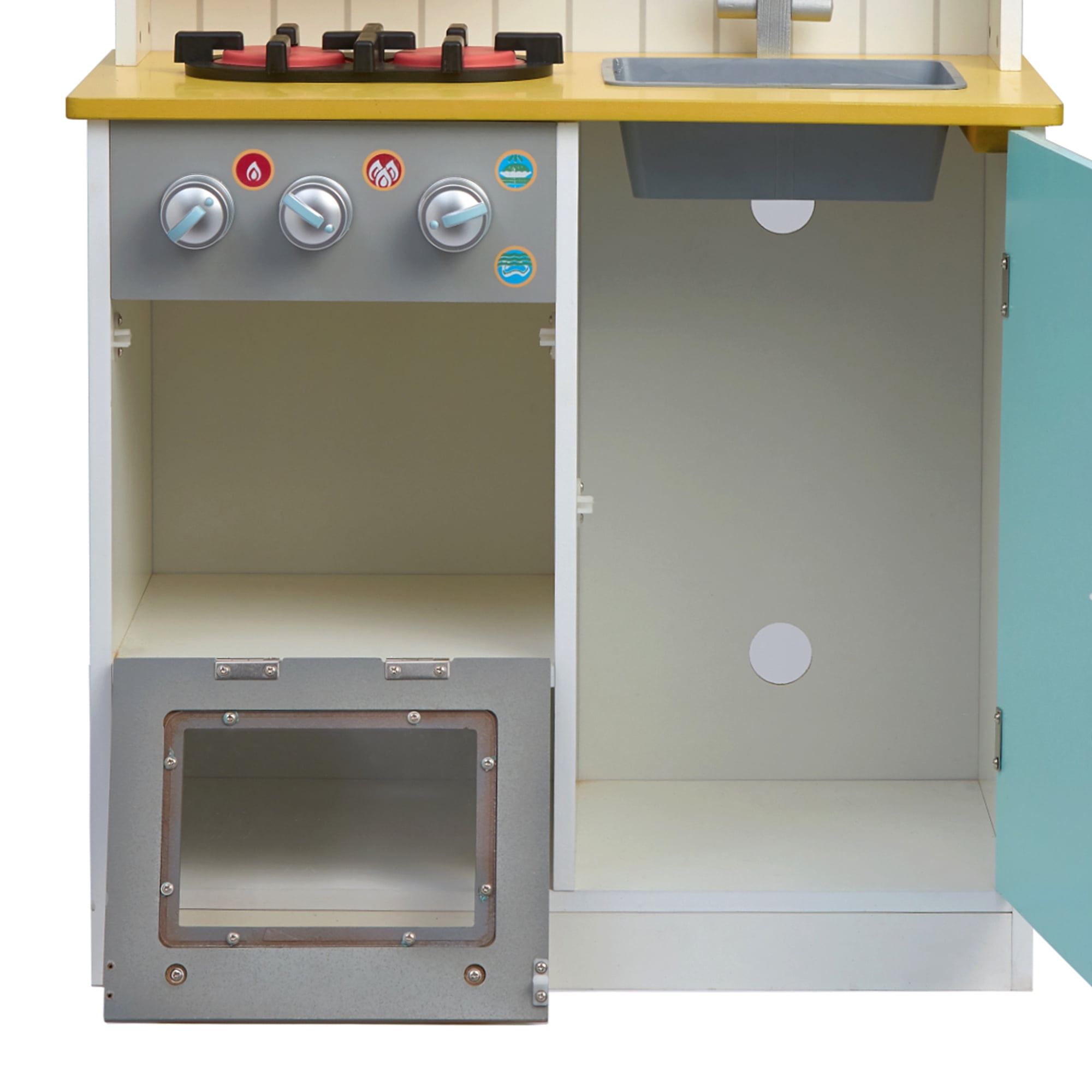 Teamson Kids Florence Small Play Kitchen White Green Teamson Kids Florence Small Play Kitchen White Green