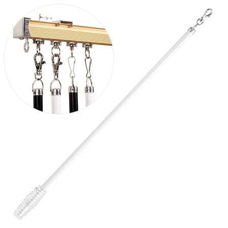 Toyandona Drapery Pull Rods for Windows Manual Operation Curtain Rod Set 1Pcs