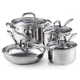 thumbnail image 1 of Cook N Home 02606 8-Piece Stainless Steel Cookware Set Silver, 1 of 2