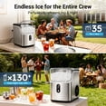 thumbnail image 4 of Snowyermine 35lb Nugget Ice Maker Portable Countertop, Pebble Crushed Soft Chewable Ice Maker Machine, Stainless Steel, 4 of 11