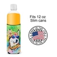 thumbnail image 4 of Carolines Treasures DAC2564MUK 12 oz Unisex Siberian Husky Hippie Dawg Hugger for Ultra Slim Cans, 4 of 5
