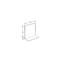thumbnail image 2 of Bottom Loading Clear Acrylic T-Frame Sign Holder 4" Wide x 5'' High-Vertical/Portrait, 10-Pack, 2 of 3