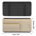 thumbnail image 3 of Beige Universal Sun Visor Organizer Sunglasses Case Storage Pocket Pouch Bag ABS PU Leather for Car SUV RV Truck, 3 of 6