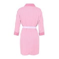 thumbnail image 7 of biudgviw Women's Robes Striped Short Bathrobe Casual Belted Housecoats Soft Lightweight V Neck Ladies Sleepwear S-XXL, 7 of 7