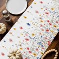 thumbnail image 2 of Colorful Flower Cotton Linen Table Runner, Washable Table Runners for Kitchen, Dining Room, Holiday, Home Party Table Decor, 13x108 Inches, 2 of 9