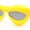 Yellow - Black, variant on Girls Kids Size Bubble Thick Bloated Plastic Cat Eye Sunglasses Yellow - Black