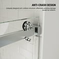 thumbnail image 4 of MCOCOD 56 to 61 in. W x 66 in. H Frameless Double Sliding Bathtub Door, 3/8" (10 mm) Clear Tempered Glass, Waterproof Bathroom Alcove Shower Doors, Brushed Nickel Finish, 4 of 10