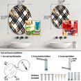 thumbnail image 4 of Designart "Black and Gold Glamour Extravaganza" Marble Plaid Round Wall Mirror - Oval Printed Decorative Mirror - Multiple Color Options, 4 of 5