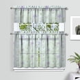 thumbnail image 2 of Kitchen Curtains 36 Inch Short - 3 Panel Set, Nautical Starfish Beach Seashell Mermaid Theme, Rod Pocket Window Curtain for Tropical Farmhouse, Easy Wash, 2 of 6