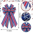 thumbnail image 2 of Highcool Large 4th of July Patriotic Bows for Wreath, Memorial Day Wreath Bows Blue Burlap Bows July 4th Patriotic Door Bows for Indoor Farmhouse Deco, 2 of 5