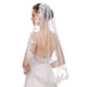 thumbnail image 5 of Velo de novia de tul simple para mujer, velo de novia corto para despedida de soltera con peine para boda, despedida de soltera Sailing Electrónica, 5 of 5